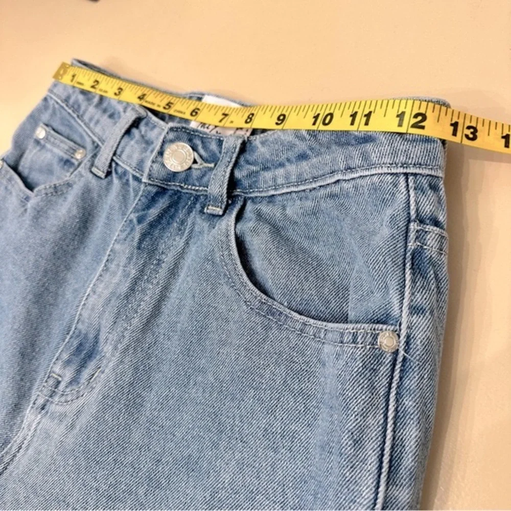 PRINCESS POLLY Cofield Mom Jeans Colorblock Patch High Waist Straight Leg Size 2